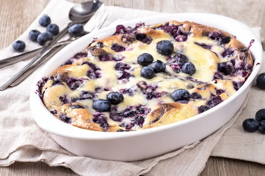 Easy Blueberry Cottage Cheese Breakfast Bake