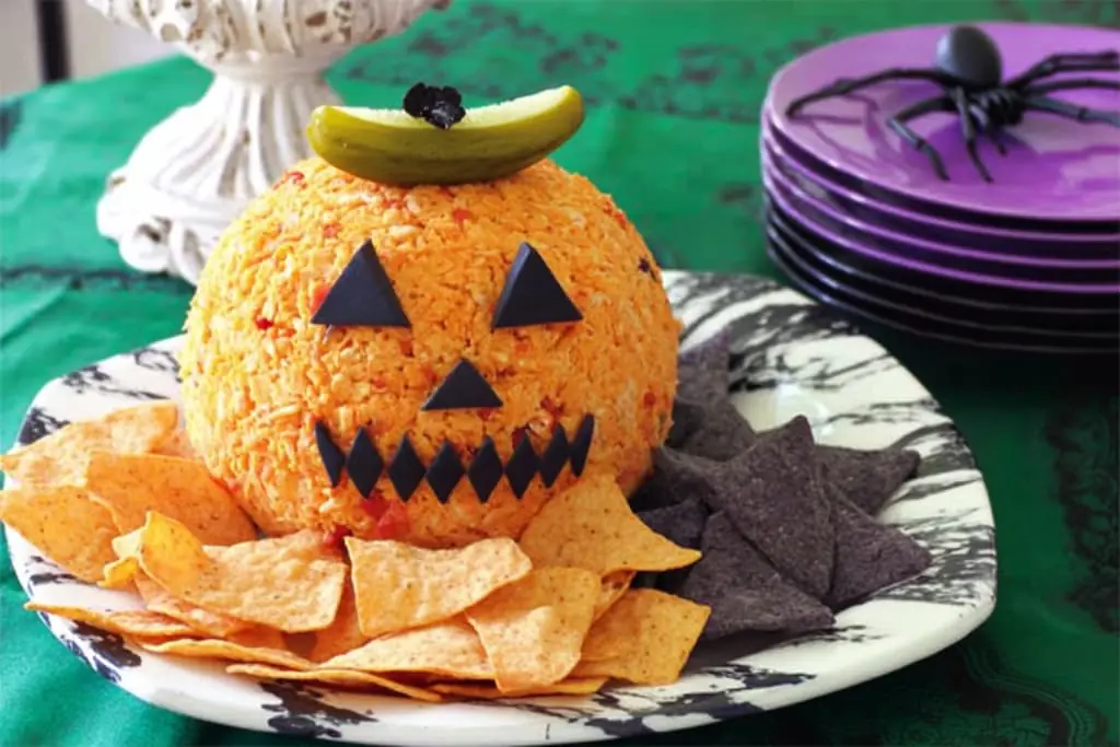 Jack-o’-Lantern Cheese Ball